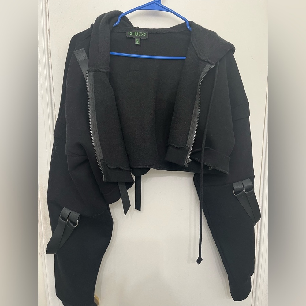 Dolls Kill Black Crop jacket with accents